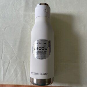 NWT Speaker Lid Water Bottle asobu White Insulated Water Bottle with Speaker Lid